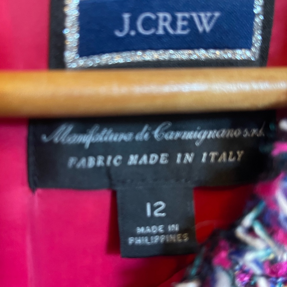 J. Crew Collection Vibrant Pink and Multicolor Tweed Resume Dress - Picture 5 of 14